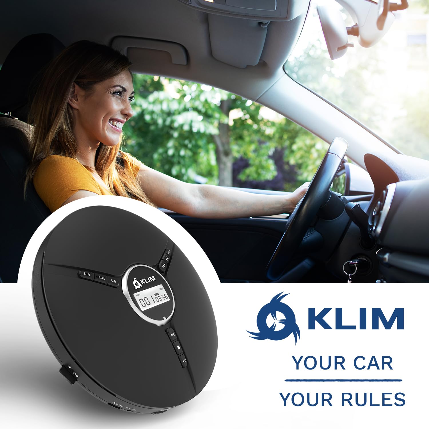 Amazon.co.jp: KLIM Discman ポータブル CD プレーヤー 内蔵バッテリー